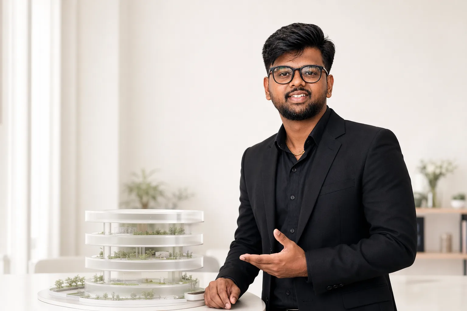 Paul Jeevanesan, Founder and CEO of StudAI One, presenting the AI Growth Platform from Chennai.