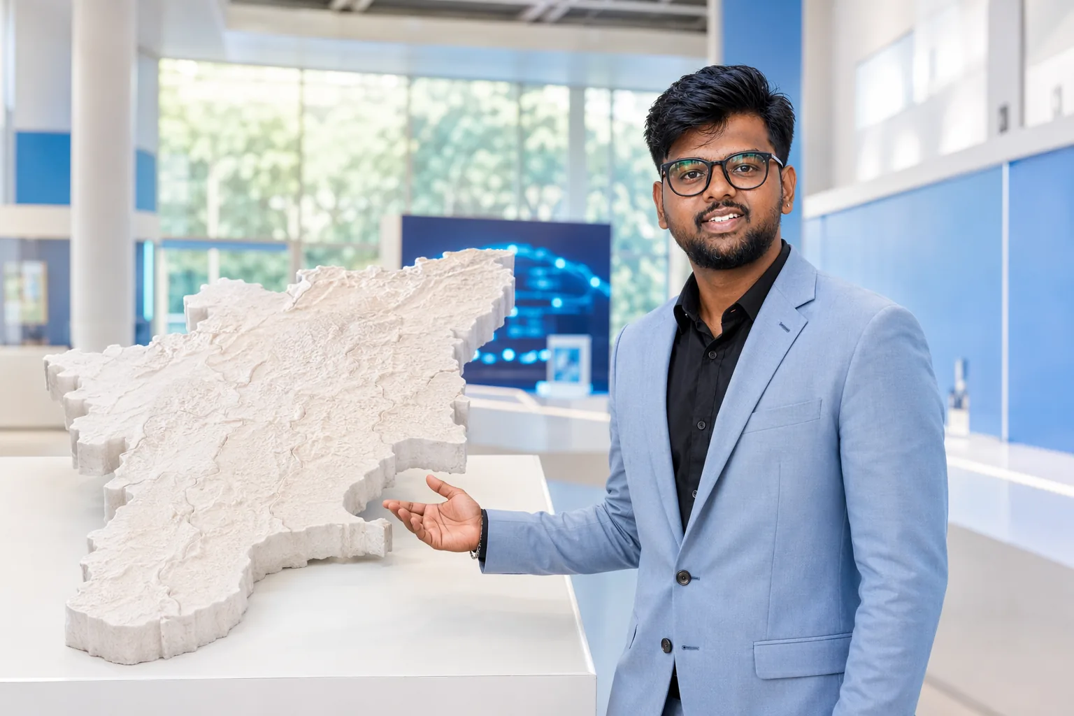 Paul Jeevanesan, a technology entrepreneur from Chennai, presenting the vision behind theTN.ai and Tamil Nadu's innovation ecosystem.
